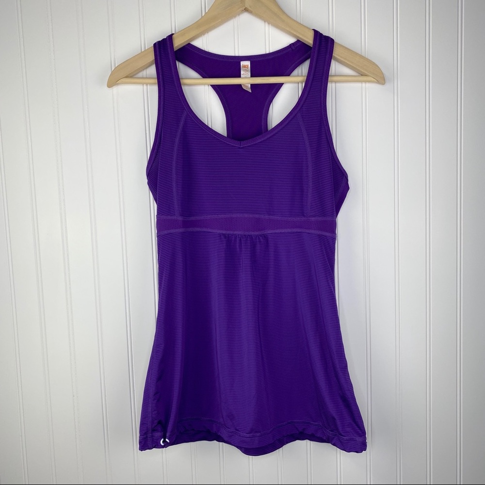 Lucy Purple Racerback Drawcord Athletic Tank Top